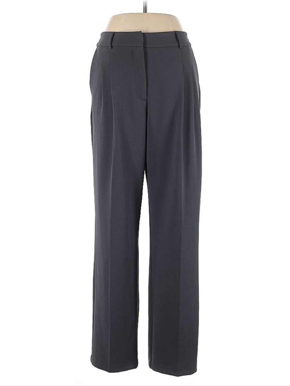 Wide-Leg Charcoal Trousers